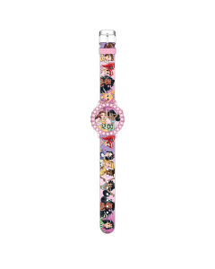 RELOJ PRINCESAS LCD PARPADEANTE ROSADO METAL