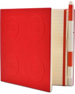 Cuaderno Con Bloqueo Y Bolígrafo De Gel Rojo Lego