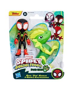 Spidey And His Amazing Friends Miles Morales & Marvel'S Electrosaurus Hasbro