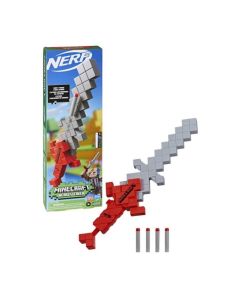 Espada Nerf Minecraft Lanzadardos De Espuma Hasbro