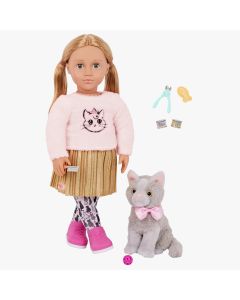 Doll W/ Pet Kitten, Melena & Mittens Our Generation